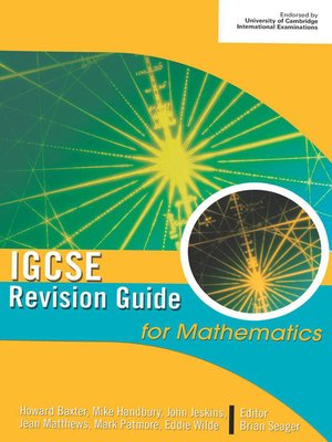 cover image of IGCSE Revision Guide for Mathematics